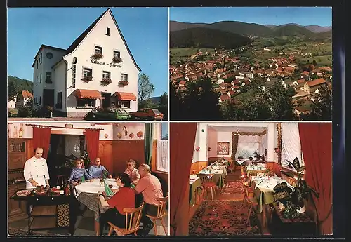 AK Hauenstein / Pfalz, Hotel-Restaurant Felsentor, Interieur mit Gästen, Bahnhofstr. 88