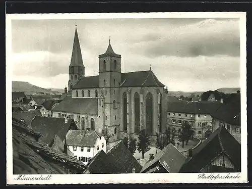 AK Münnerstadt, Blick auf die Stadtpfarrkirche