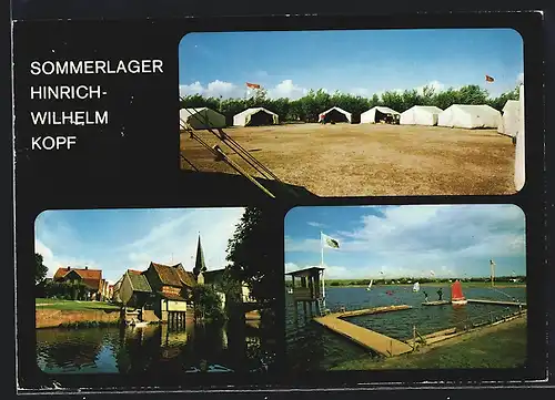 AK Ottendorf / Niederelbe, Sommerlager Hinrich-Wilhelm Kopf, Uferpartie, Seebad