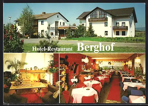 AK Rimbach / Odw., Partie am Hotel-Restaurant Berghof, Innenansicht
