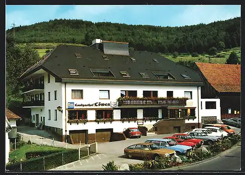 AK Epfenhofen / Blumberg, Landgasthof Löwen mit kleinem Parkplatz