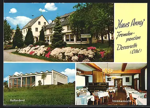 AK Desserath / Eifel, Fremdenpension Haus Anny, Innenansicht, Hallenbad