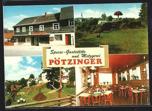 AK Nordhalben /Frankenwald, Gaststätte-Metzgerei Pötzinger I. Dauer