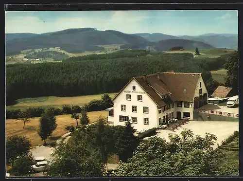 AK Kappel /Schwarzwald, Gasthaus-Pension Emil Straub aus der Vogelschau