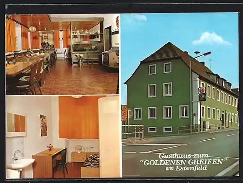 AK Estenfeld, Gasthaus zum goldenen Greifen H. Herbarth, Würzburger Strasse 12