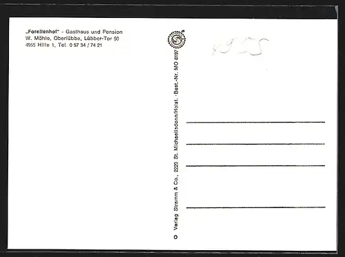 AK Oberlübbe, Gasthaus-Pension Forellenhof W. Möhle, Lübber-Tor 50