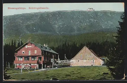 AK Schlingelbaude, Berghütte im Riesengebirge