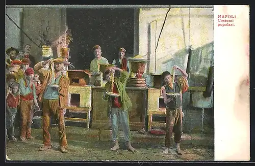 AK Neapel / Napoli, Costumi popolari