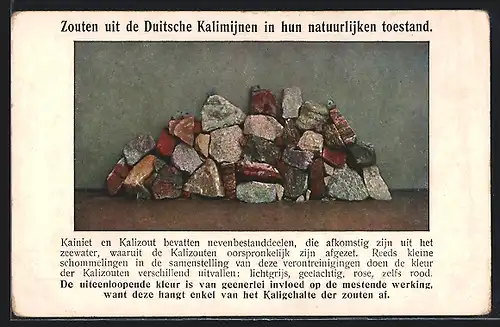 AK Duitsche Kalimijnen in hun natuurlijken toestand, Reklame Kali-Syndikaat Utrecht