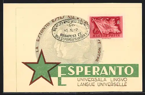 AK Esperanto Universala Lingvo, Budapest 1949