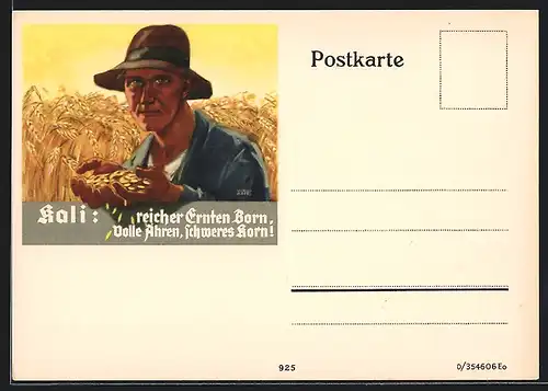 Künstler-AK Reklame für Kali als Getreidedünger