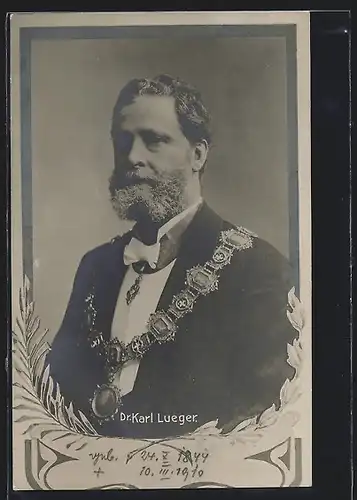 AK Porträt Bürgermeister Dr. Carl Lueger