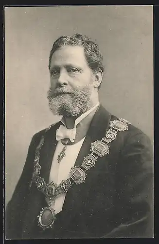 AK Portrait Bürgermeister Carl Lueger mit Stadtkette