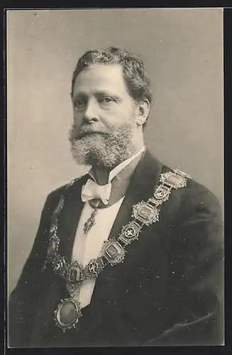 AK Portrait Bürgermeister Carl Lueger mit Stadtkette