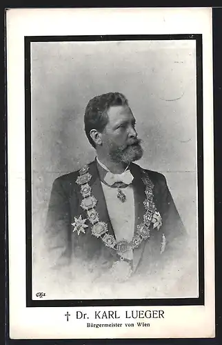 AK Bürgermeister von Wien, Carl Lueger im Portrait