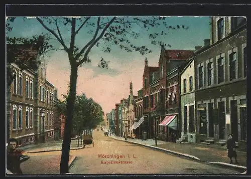 AK Mörchingen, Blick in die Kapellenstrasse