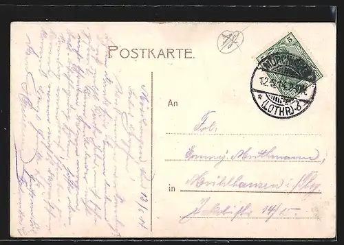 AK Mörchingen, Blick in die Kapellenstrasse