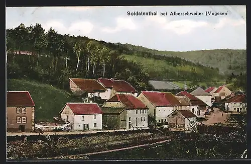 AK Soldatenthal bei Alberschweiler, Ortspartie mit Strasse