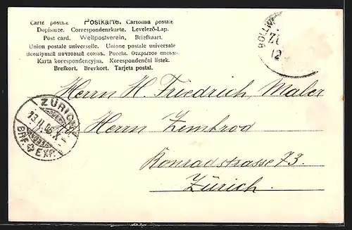 AK Gebweiler i. E., Totalansicht mit Strassenpartie