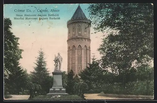 AK Colmar, Neues Monument Auguste Bartholdi