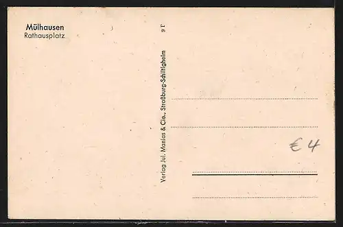 AK Mülhausen, Rathausplatz