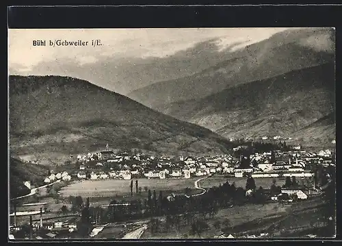 AK Bühl b. Gebweiler, Totalansicht mit Gebirge