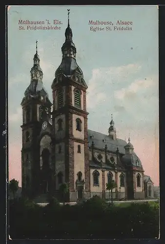 AK Mülhausen i. Els., St. Fridolinskirche