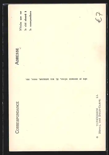 AK Turckheim, Hotel des Deux-Clefs