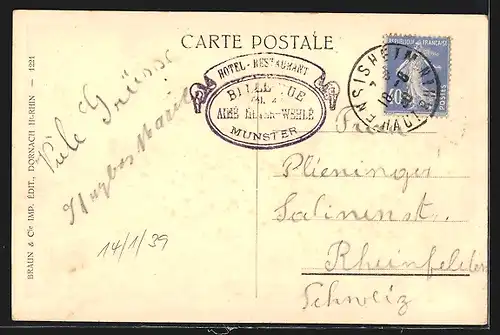 AK Munster, Place du Marché, Eglise Protestante