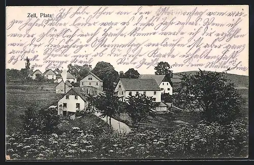 AK Zell / Pfalz, Blick auf das Dorf