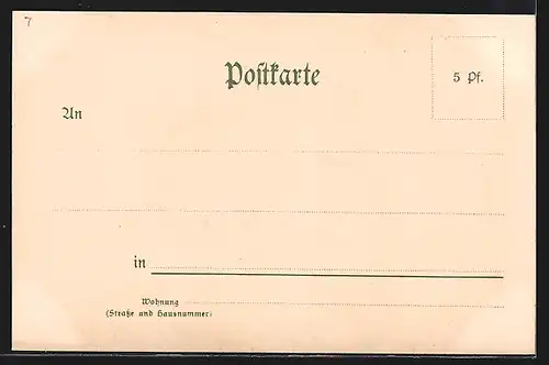 Lithographie Colmar, Schädelgasse, Pfisterhaus