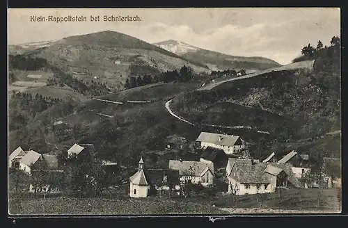 AK Klein-Rappoltstein bei Schnierlach, Blick auf den Ort