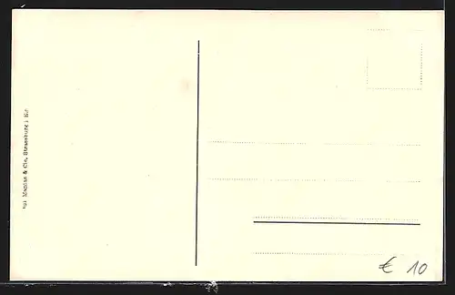 AK Kaysersberg, Ortsansicht mit Ruine