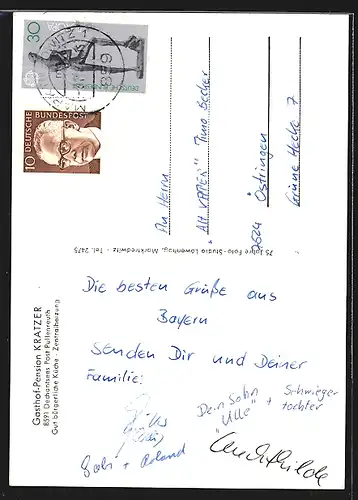 AK Dechantsees /Opf., Gasthof-Pension Kratzer, Innenansicht