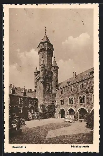 AK Braunfels, Partie im Schlosshof