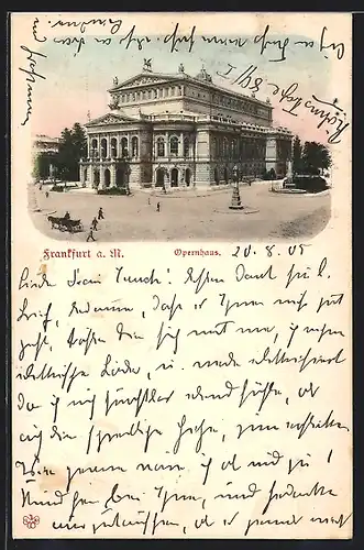 AK Frankfurt a. M., Am Opernhaus