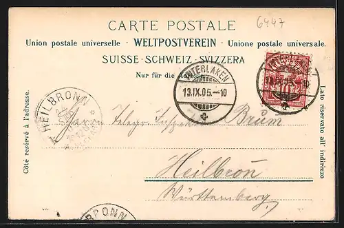 AK Brienz, Ortsansicht mit Wasser- und Bergblick