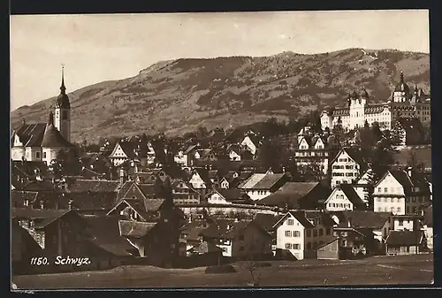 AK Schwyz, Teilansicht aus der Vogelschau