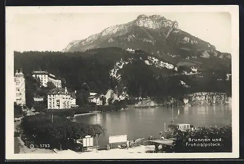 AK Brunnen, Teilansicht mit Frohnalpstock