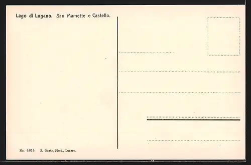 AK San Mamette /Lago di Lugano, San Mamette e Castello