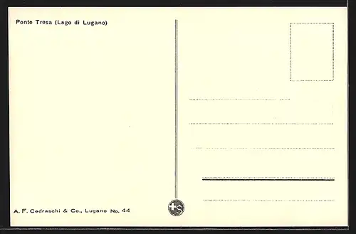 AK Ponte Tresa, Ortspartie am Luganer See mit Cafe Crivelli