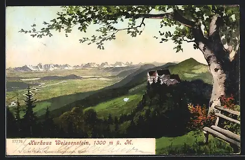 AK Weissenstein, Kurhaus Weissenstein mit Umgebung aus der Vogelschau
