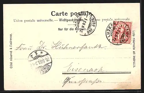 AK Luzern, Teilansicht mit Rigi