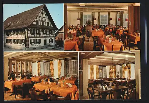 AK Boswil, Das Gasthaus Sternen, Aussenansicht und Speiseräume