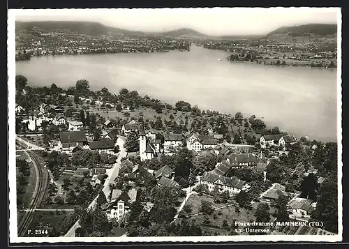 AK Mammern, Ortsansicht am Untersee vom Flugzeug aus