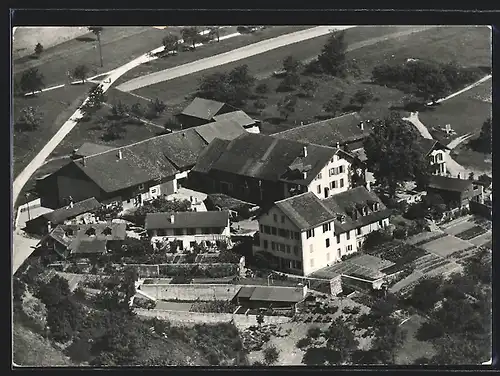 AK Le Mont-sur-Lausanne, Penau vom Flugzeug aus