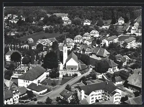AK Langenthal, Fliegeraufnahme der Ortschaft