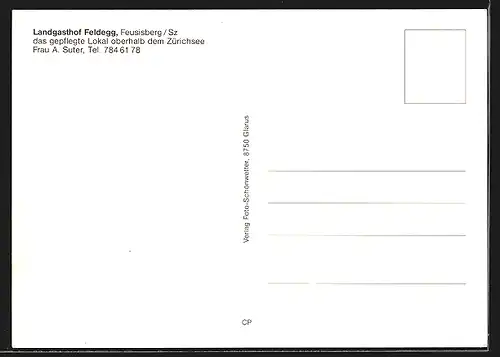 AK Feusisberg, Blick auf den Landgasthof Feldegg