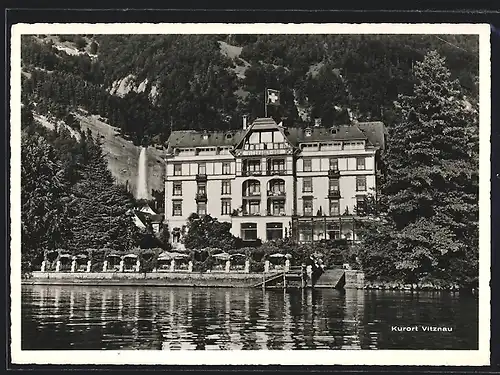AK Vitznau, Hotel Vitznauerhof mit See