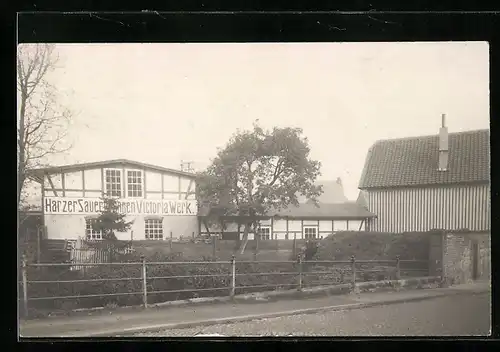 Foto-AK Goslar, Harzer Sauerbrunnen Viktoria, Mineralwasser-Fabrik in der Bergstrasse 34 ca. 1920
